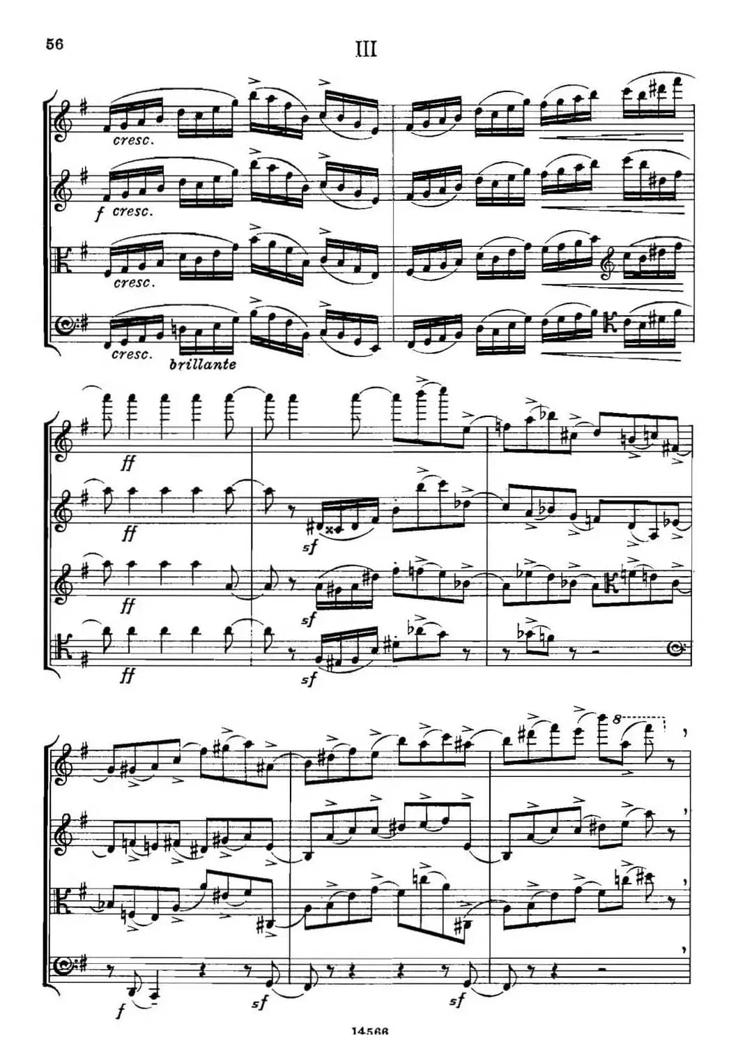 QUARTET Op.83（第三部分）（弦乐四重奏）