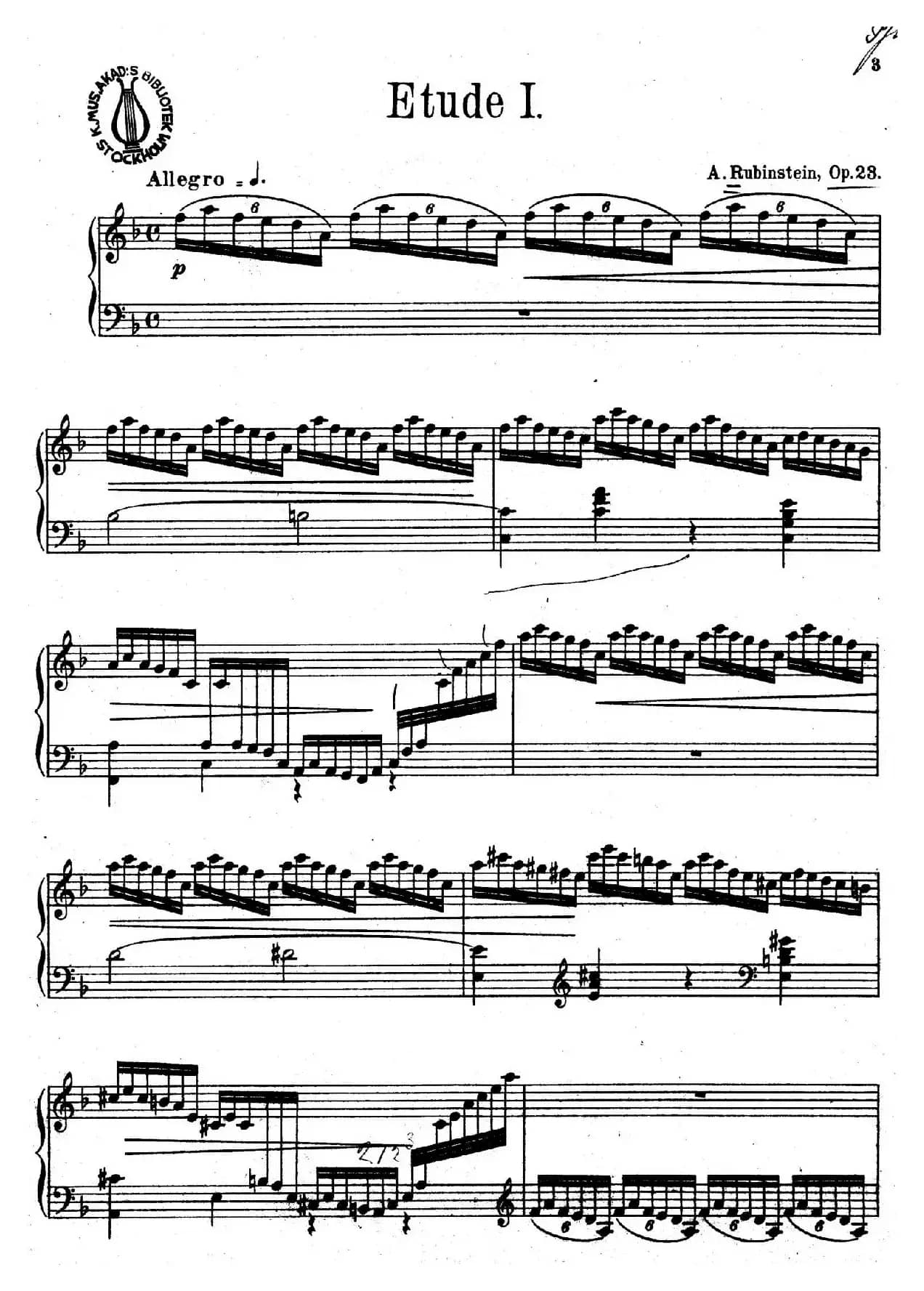Six Etudes Op.23（6首练习曲·Ⅰ）