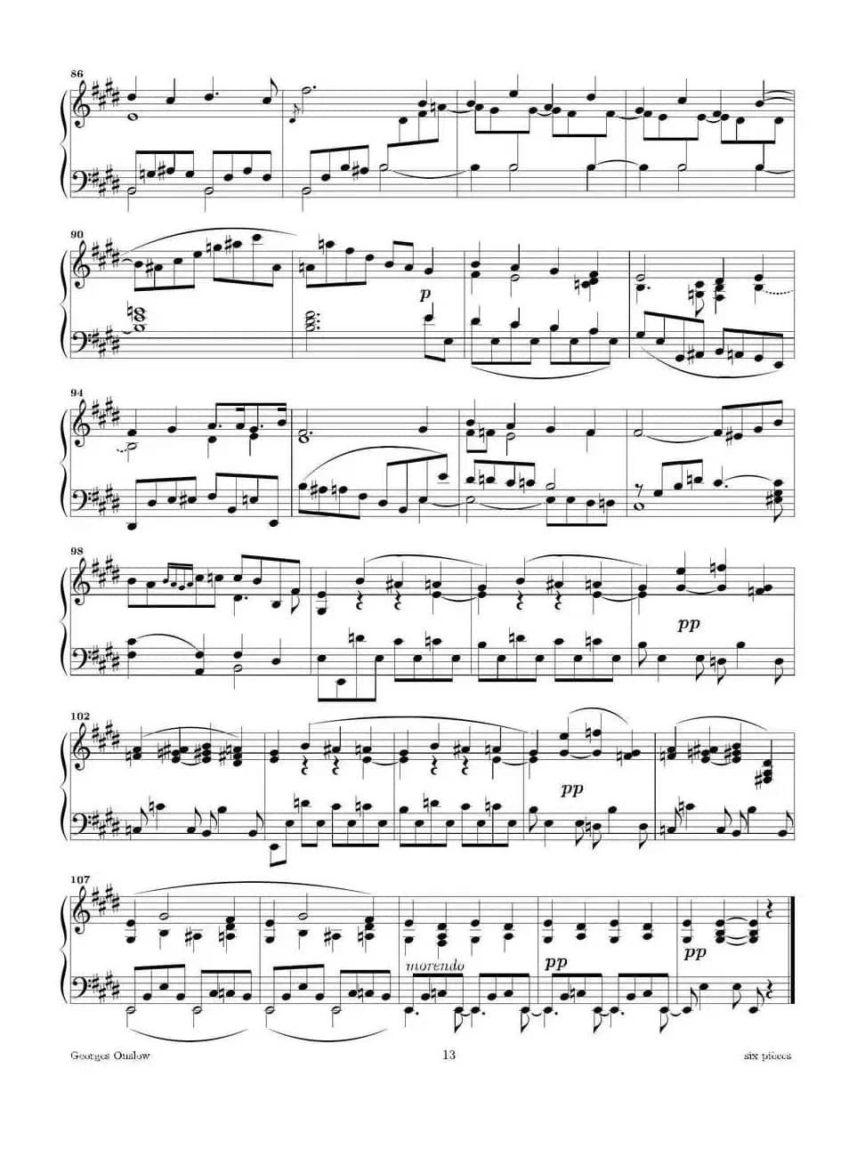 Six Pieces（6首钢琴小品·Ⅵ）