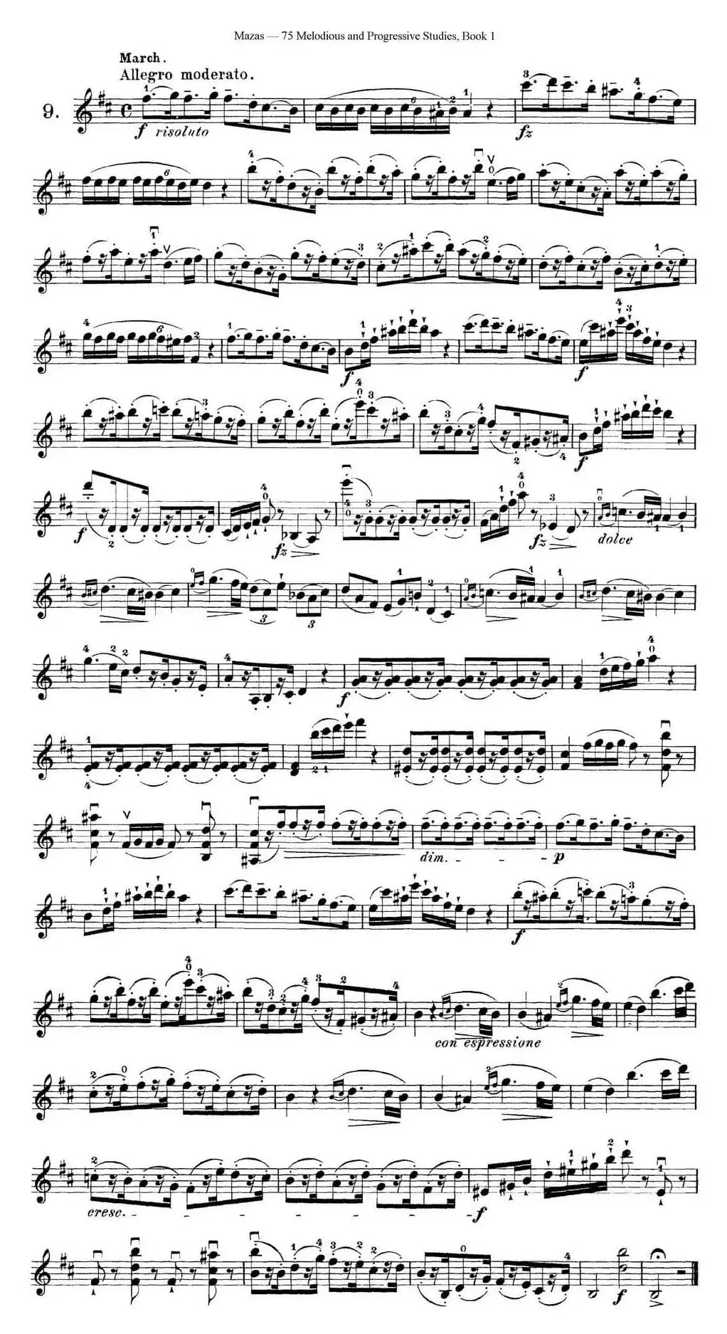 马扎斯小提琴练习曲 Op.36 第一册 特殊练习曲（9）