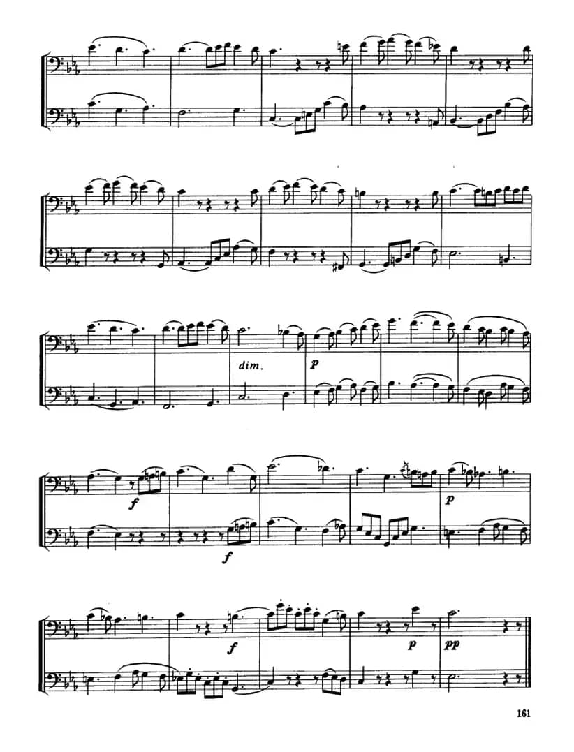 长号二重奏练习曲（4——14）