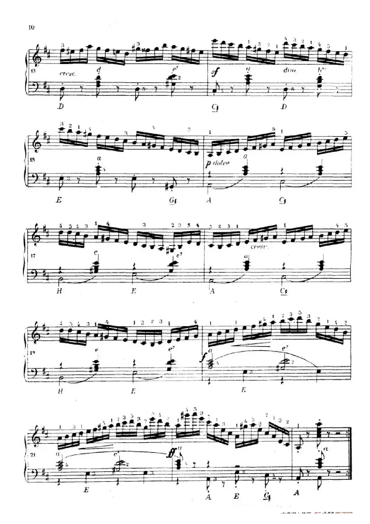 《车尔尼手风琴练习曲集》第Ⅳ册（第1——2首）