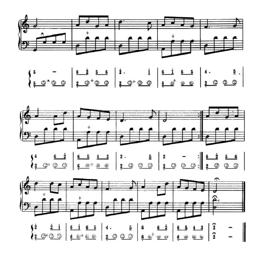 绣金匾（五线谱+简谱）