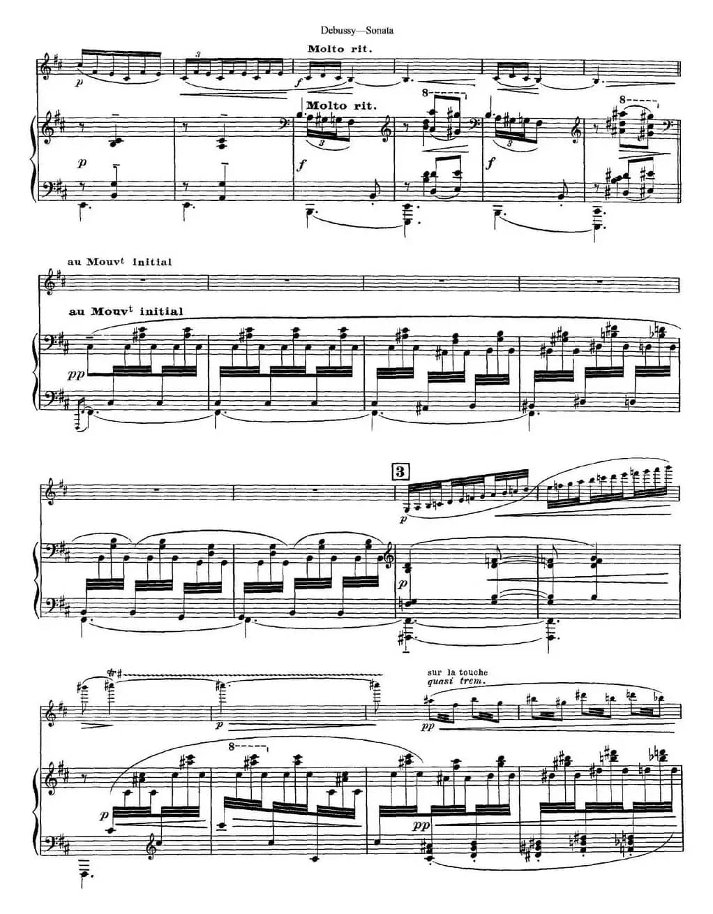 Debussy Sonata（小提琴+钢琴伴奏）