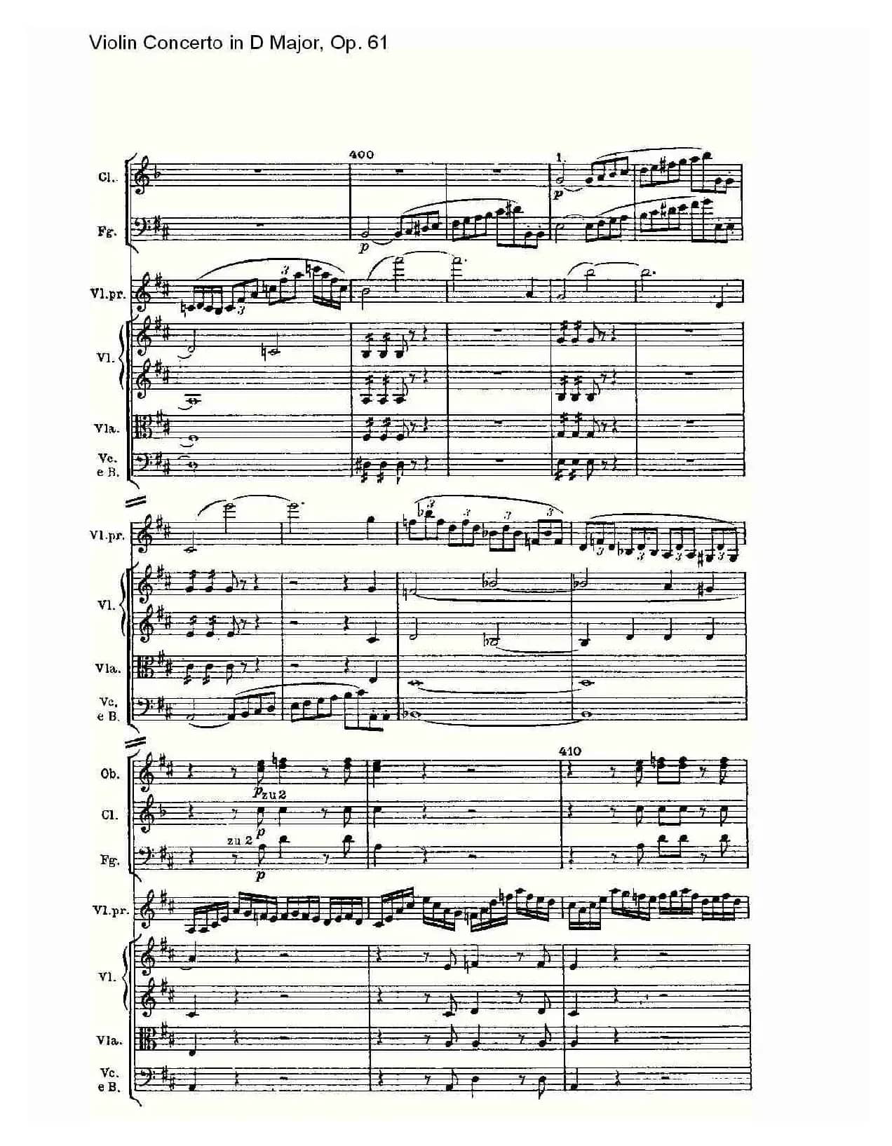 D大调小提琴协奏曲 Op.61第一乐章（二）