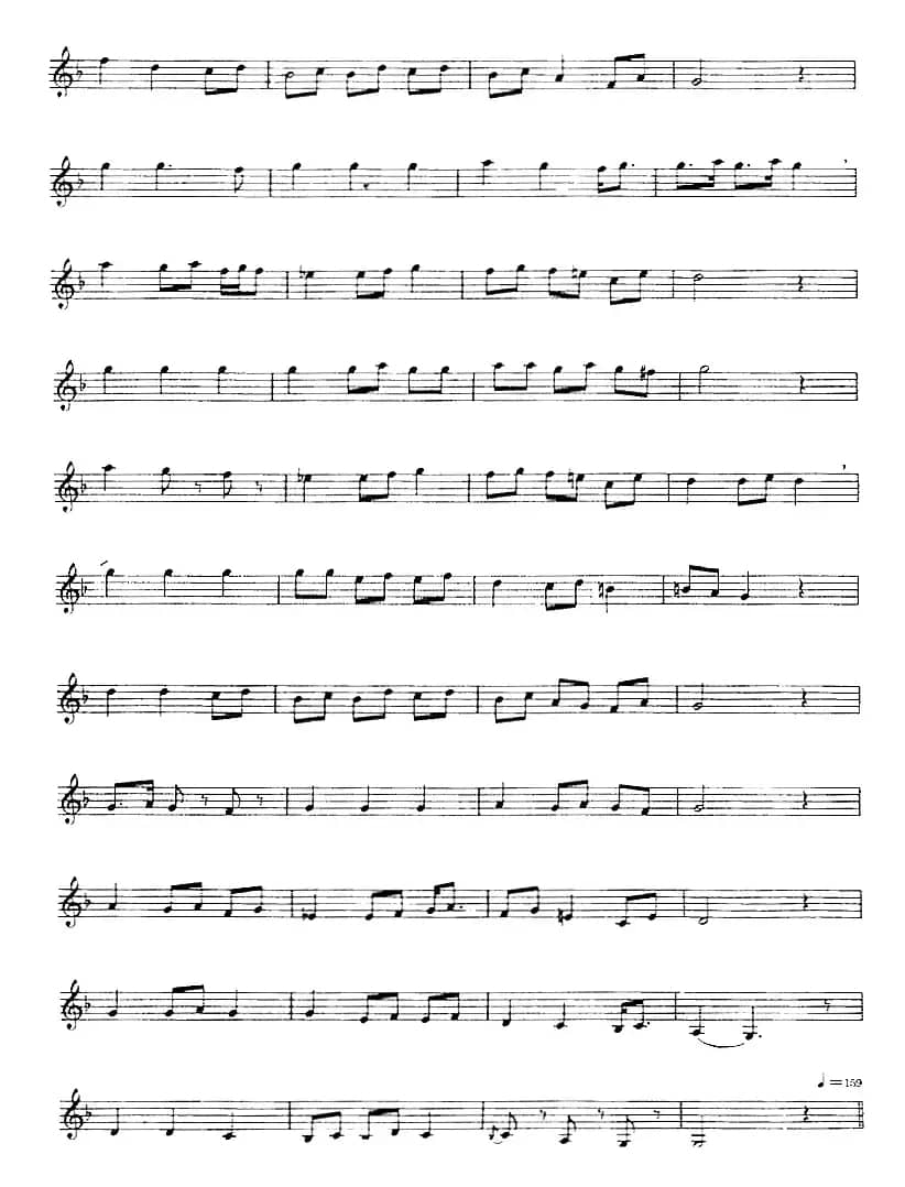 十二木卡姆：Ⅰ 拉克木卡姆 32——42（主旋律谱）