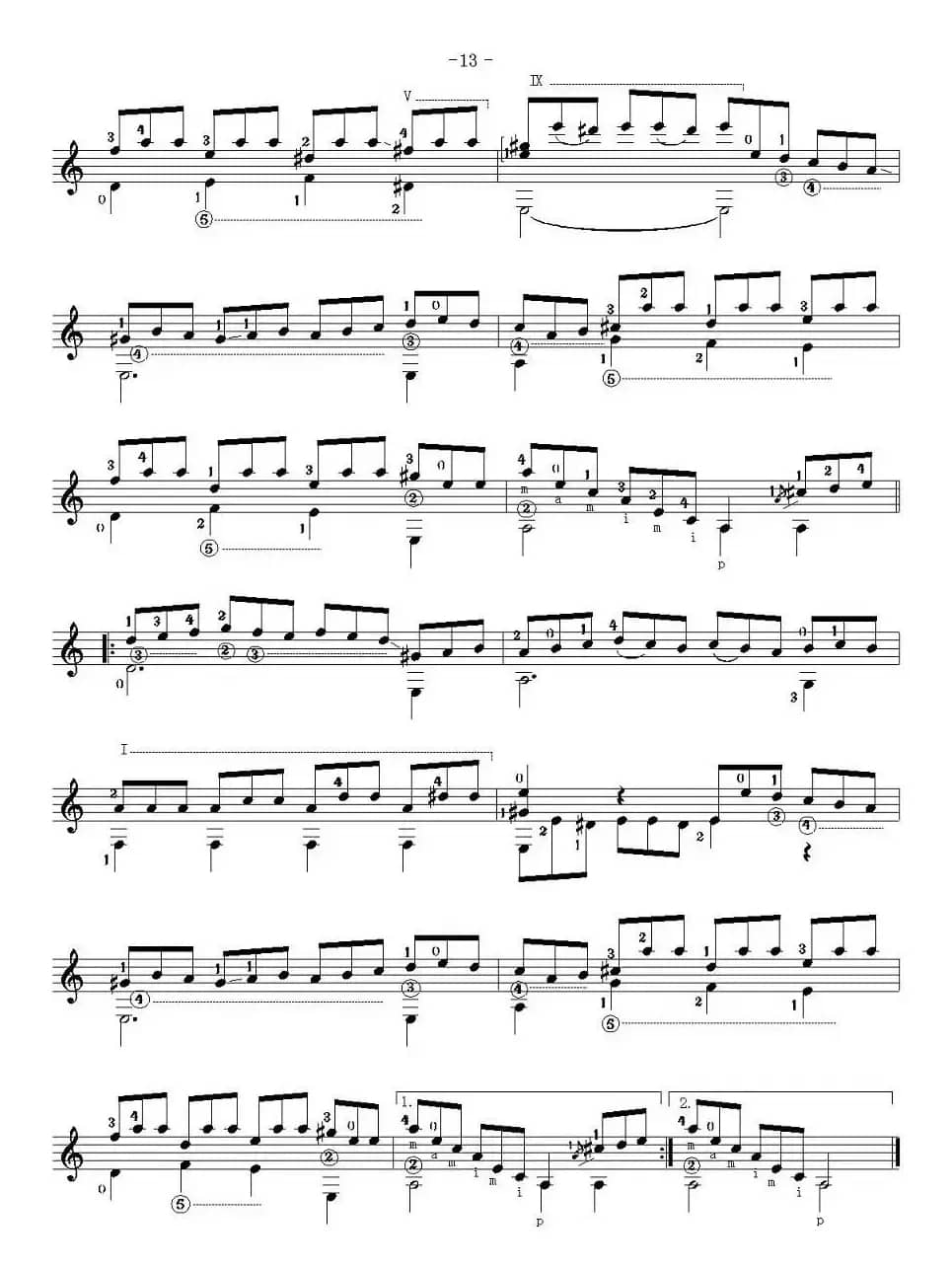 他雷加12首练习曲之7