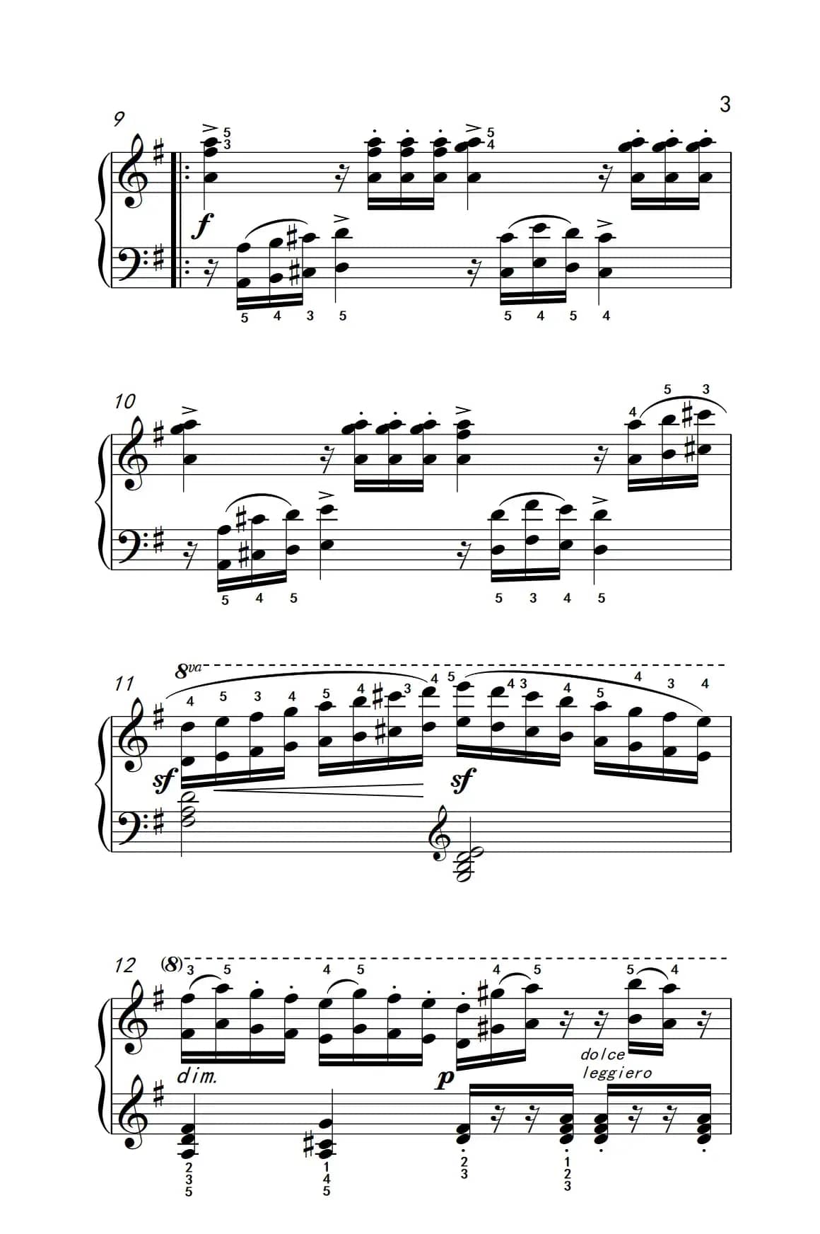 车尔尼钢琴八度练习曲 553（2）