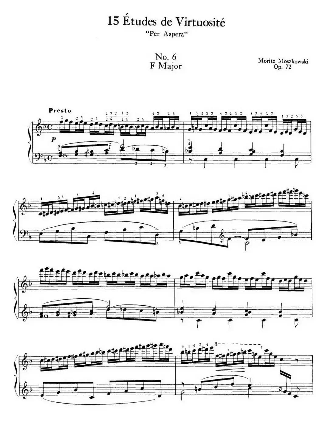 15 Etudes de Virtuosité Op.72 No.6（十五首钢琴练习曲之六）