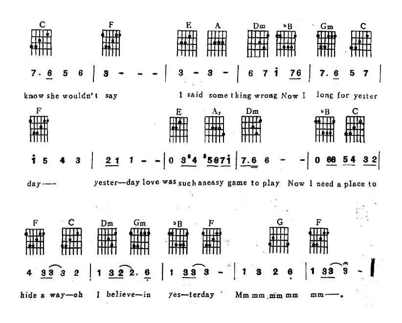 YESTERDAY（电子琴吉他弹唱）