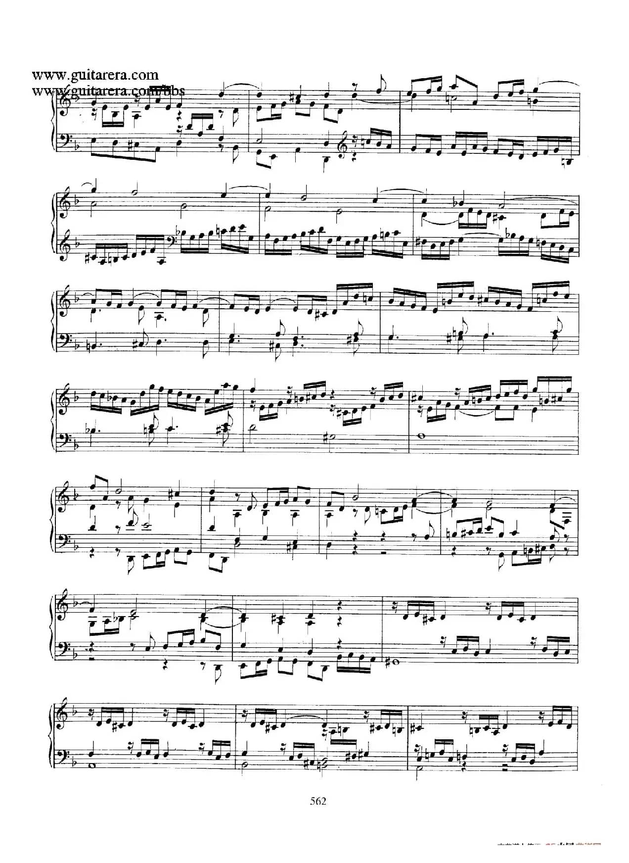 Toccata BWV 913（7首托卡塔·No.4.d小调）