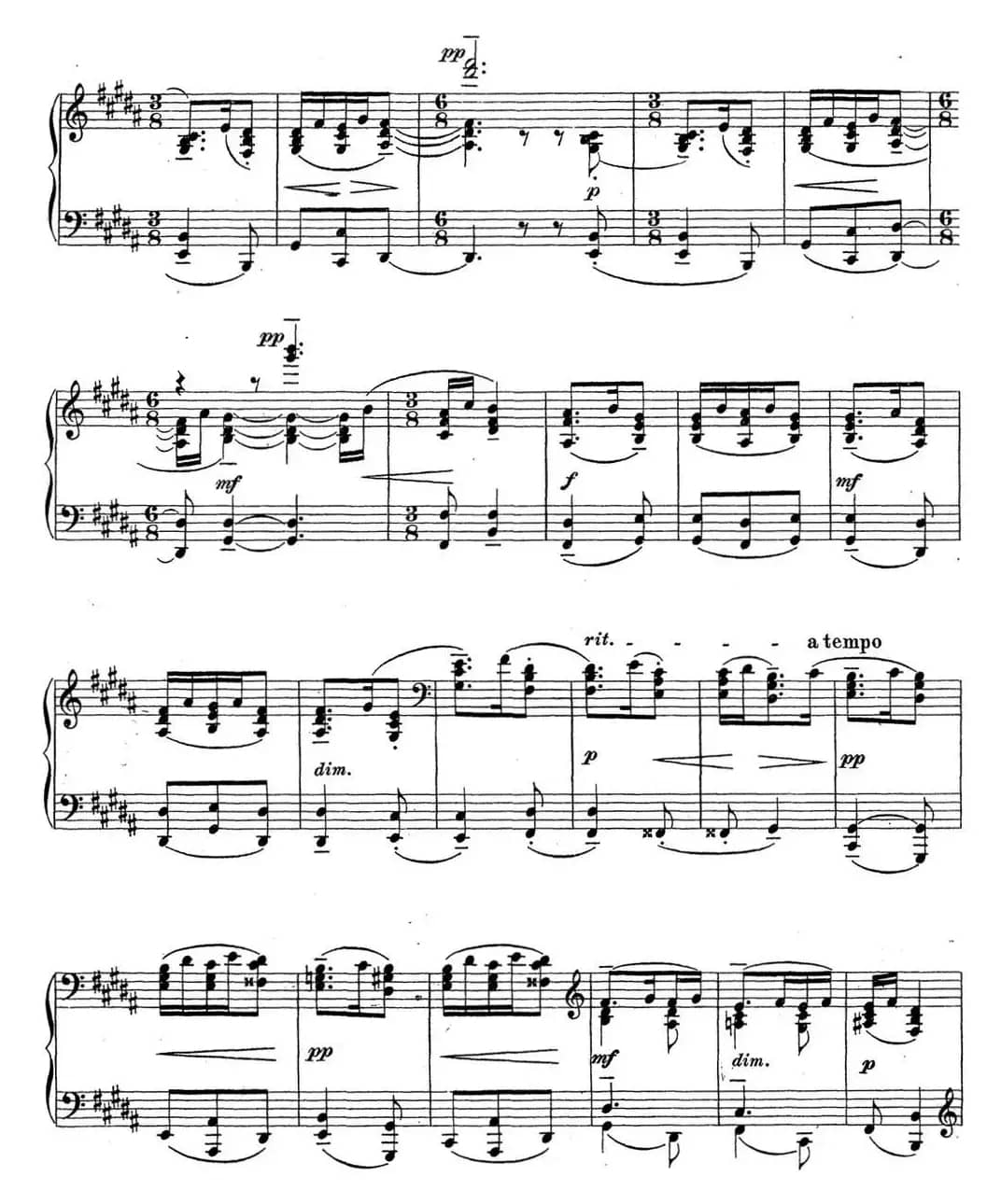 拉赫玛尼诺夫 钢琴前奏曲22 B大调 Op.32 No.11