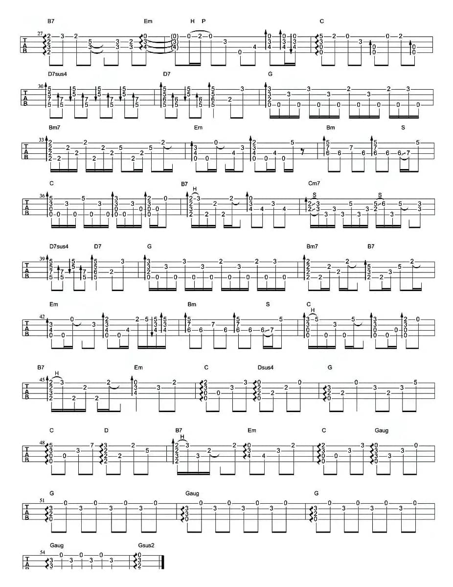 轨迹（尤克里里指弹谱）