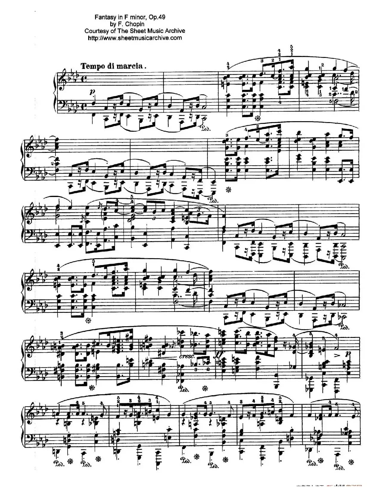 Fantasie in f Minor Op.49（f小调幻想曲）