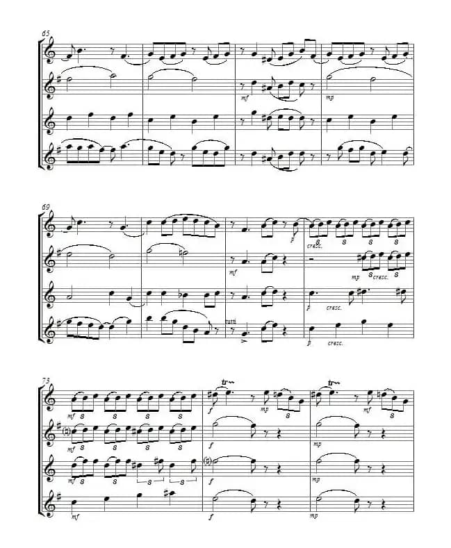 Yellow Jazz（saxophone quartet、四重奏）