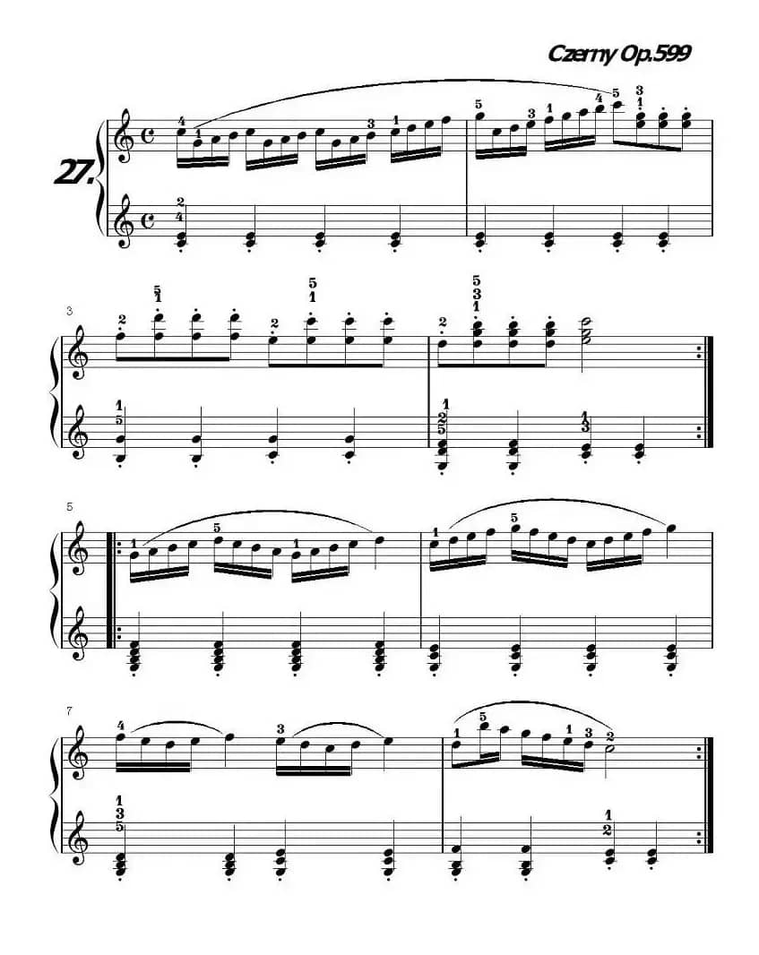 《车尔尼练习曲》OP.599之021-030