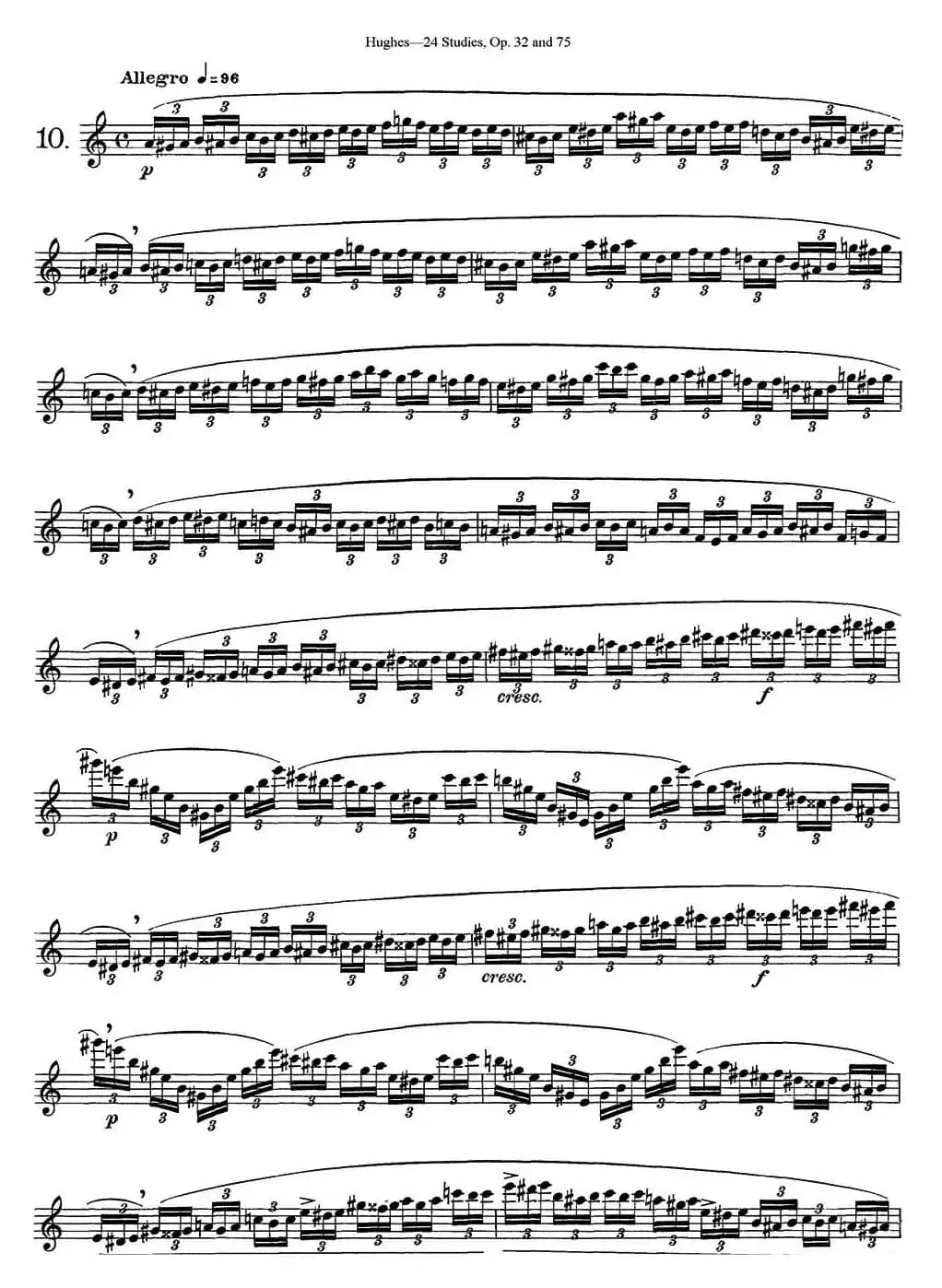 胡埃斯24首长笛练习曲Op.32（NO.10）