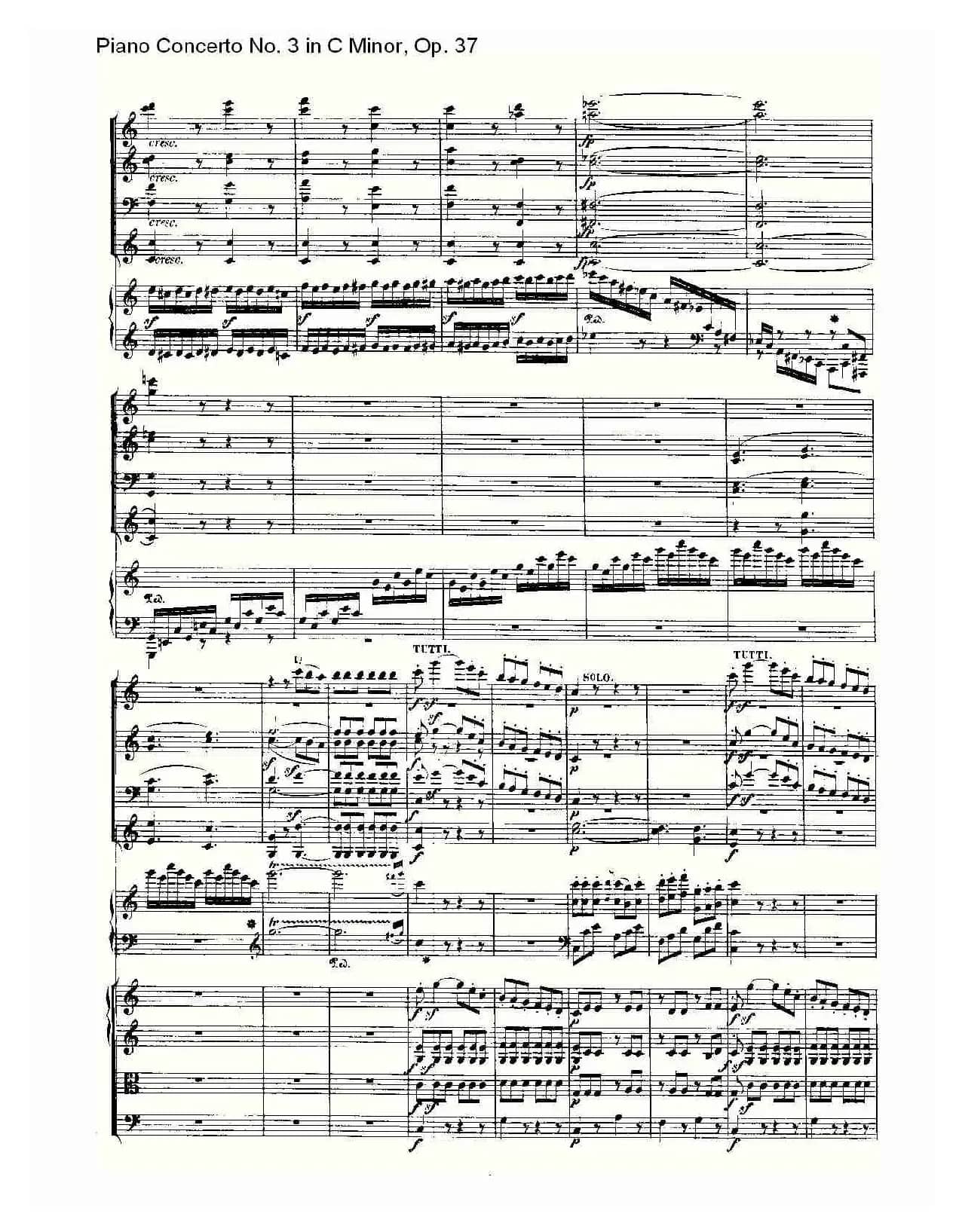 C小调钢琴第三协奏曲 Op.37  第三乐章