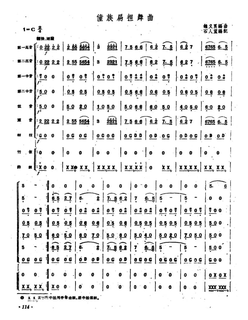 僮族扁担舞曲（口琴合奏）