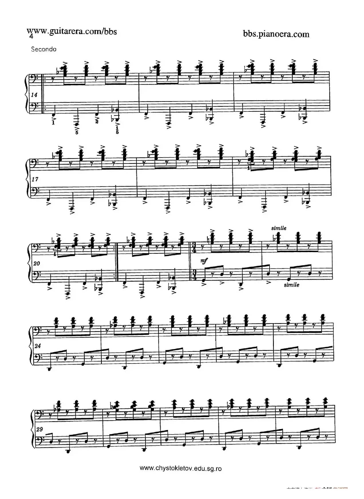 Sabre Dance（马刀舞曲）（四手联弹版）