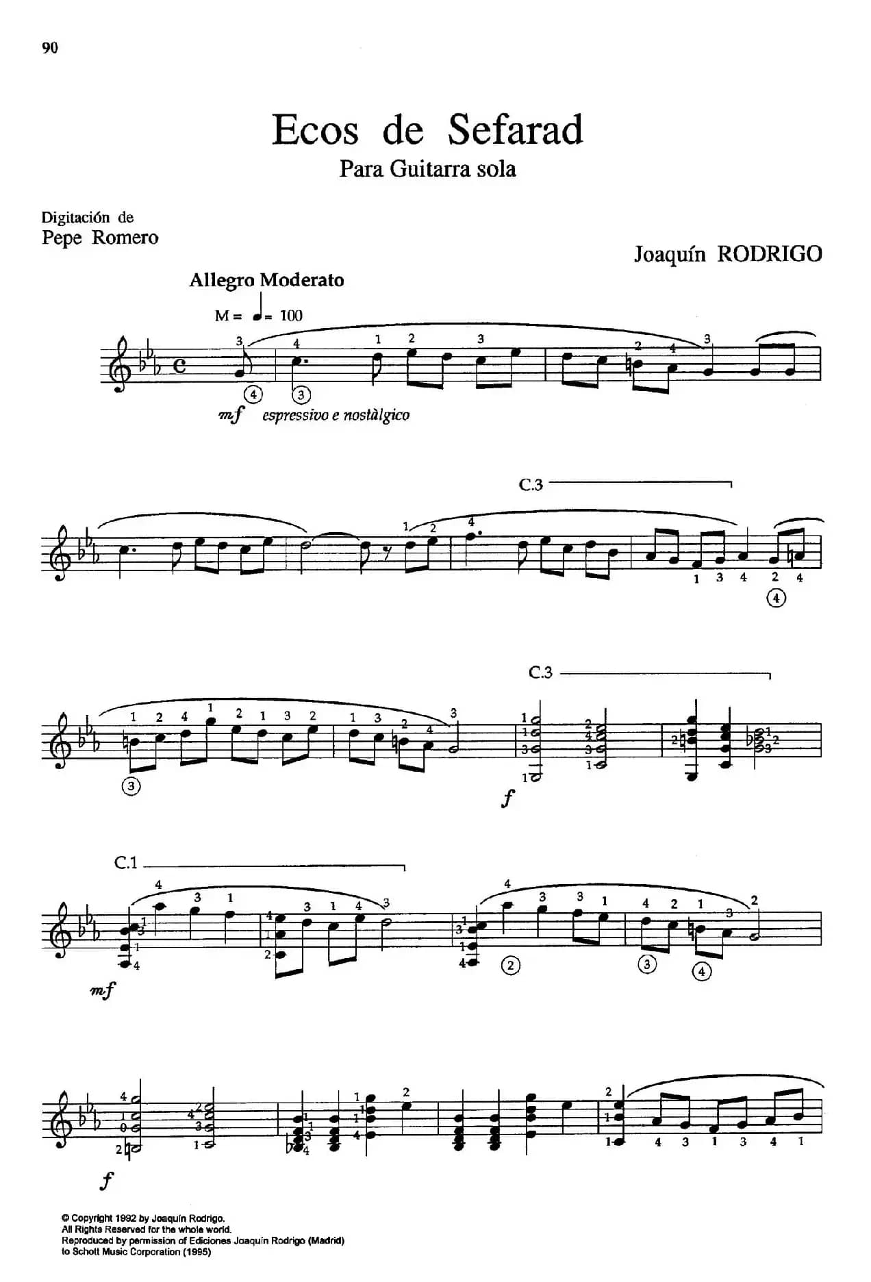 Joaquin Rodrigo Music for Guitar（罗德里戈吉他音乐P90-94（古典吉他）