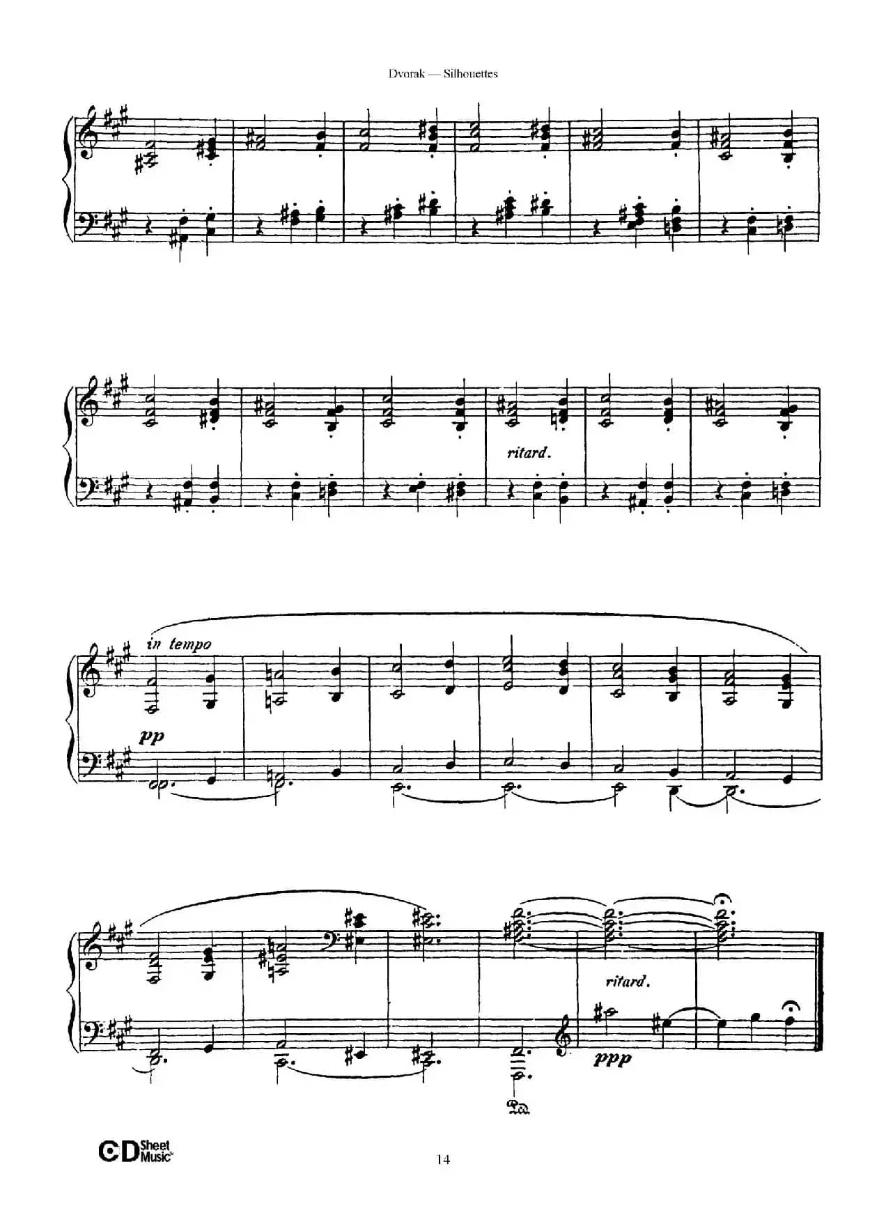 12 Silhouettes Op.8（12首剪影·5）