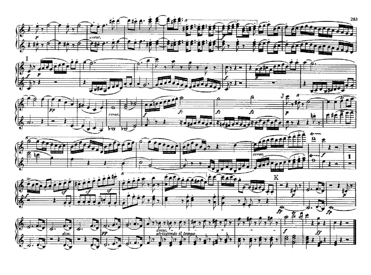 String Quartet No.9 in C Major Op.59-3 - 4 Hands（C大调第九弦乐四重奏·四手联弹）