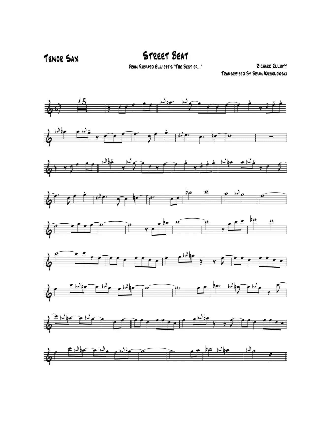 Street Beat（次中音萨克斯）