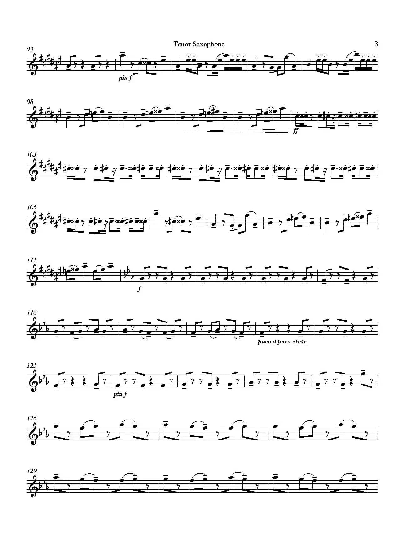 Tango（四重奏次中音萨克斯分谱）