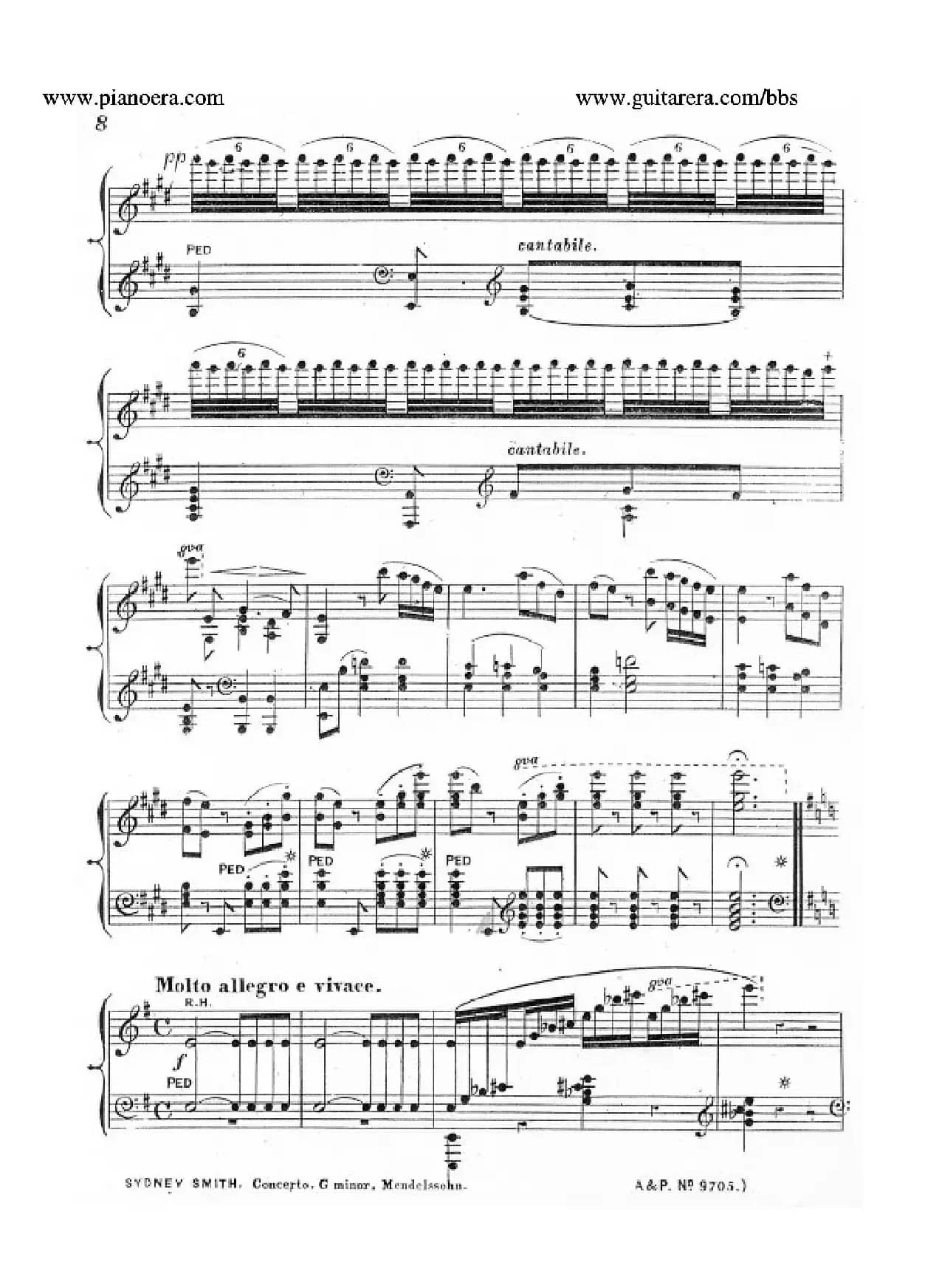 Piano Concerto No.1 in g Minor Op.25（g小调第一钢琴协奏曲·钢琴独奏）