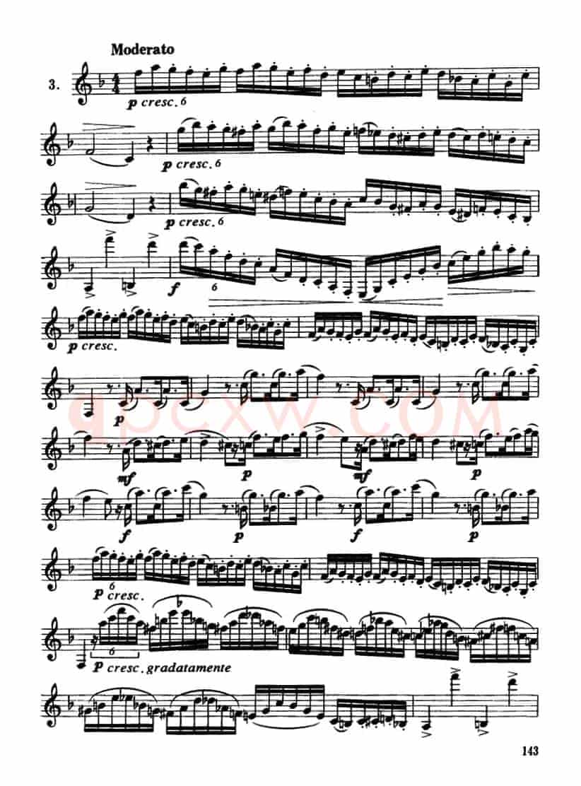 单簧管高级练习曲3首