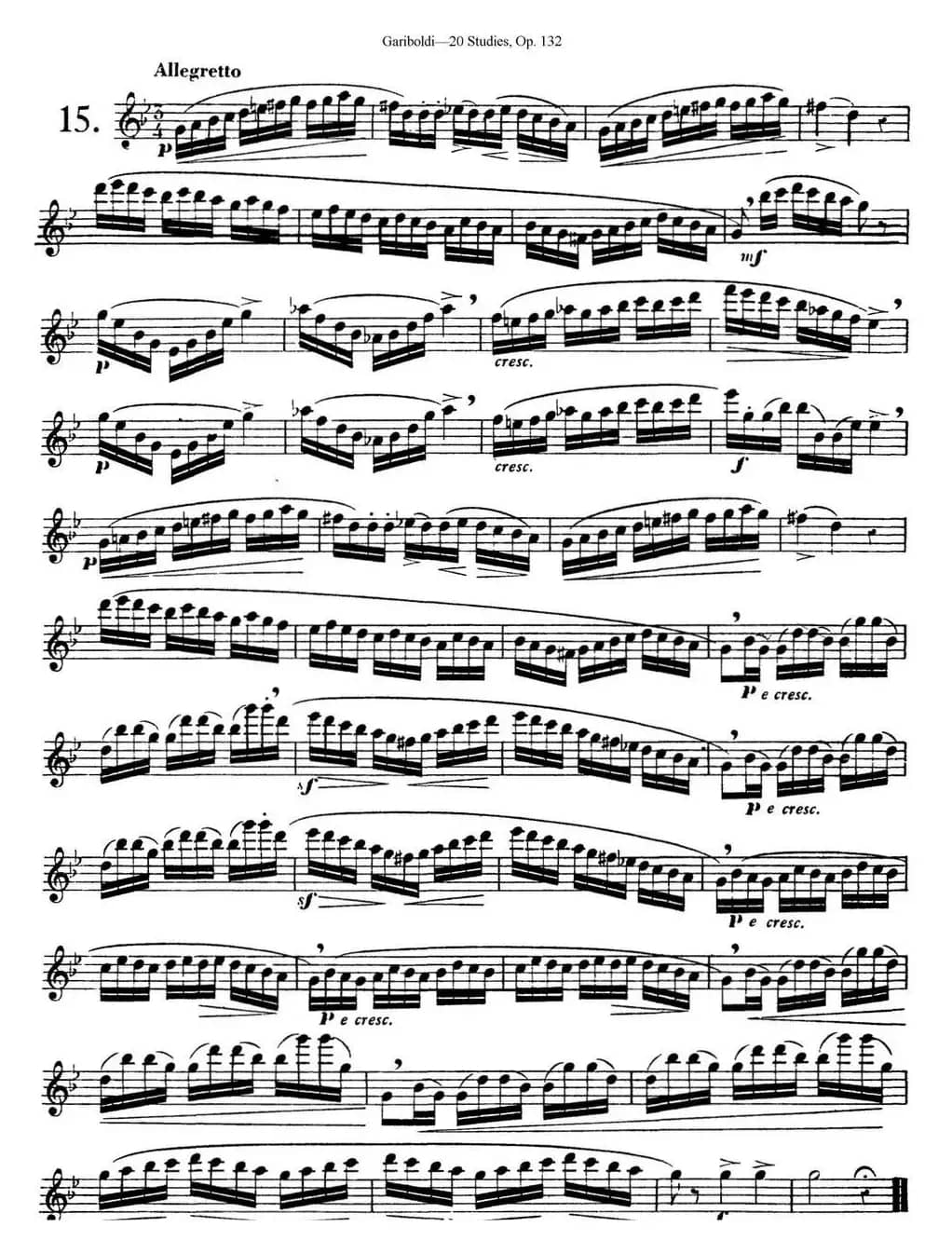 二十首练习曲作品132号之15