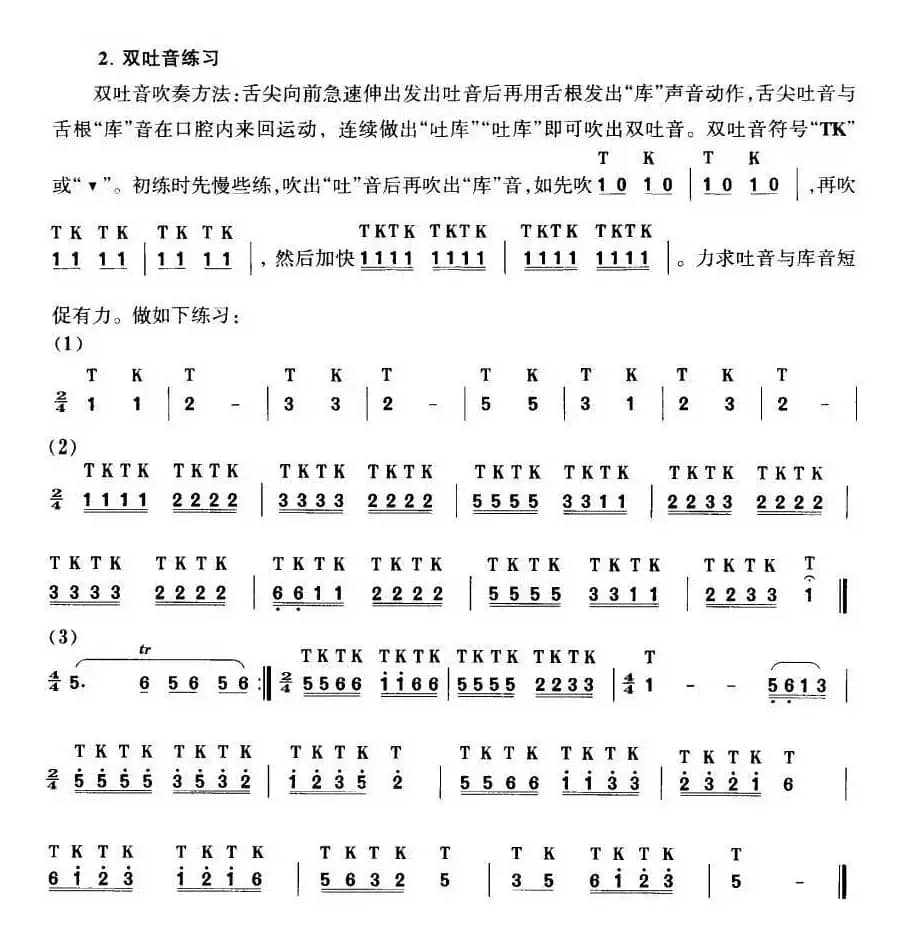 笛子吐音练习曲
