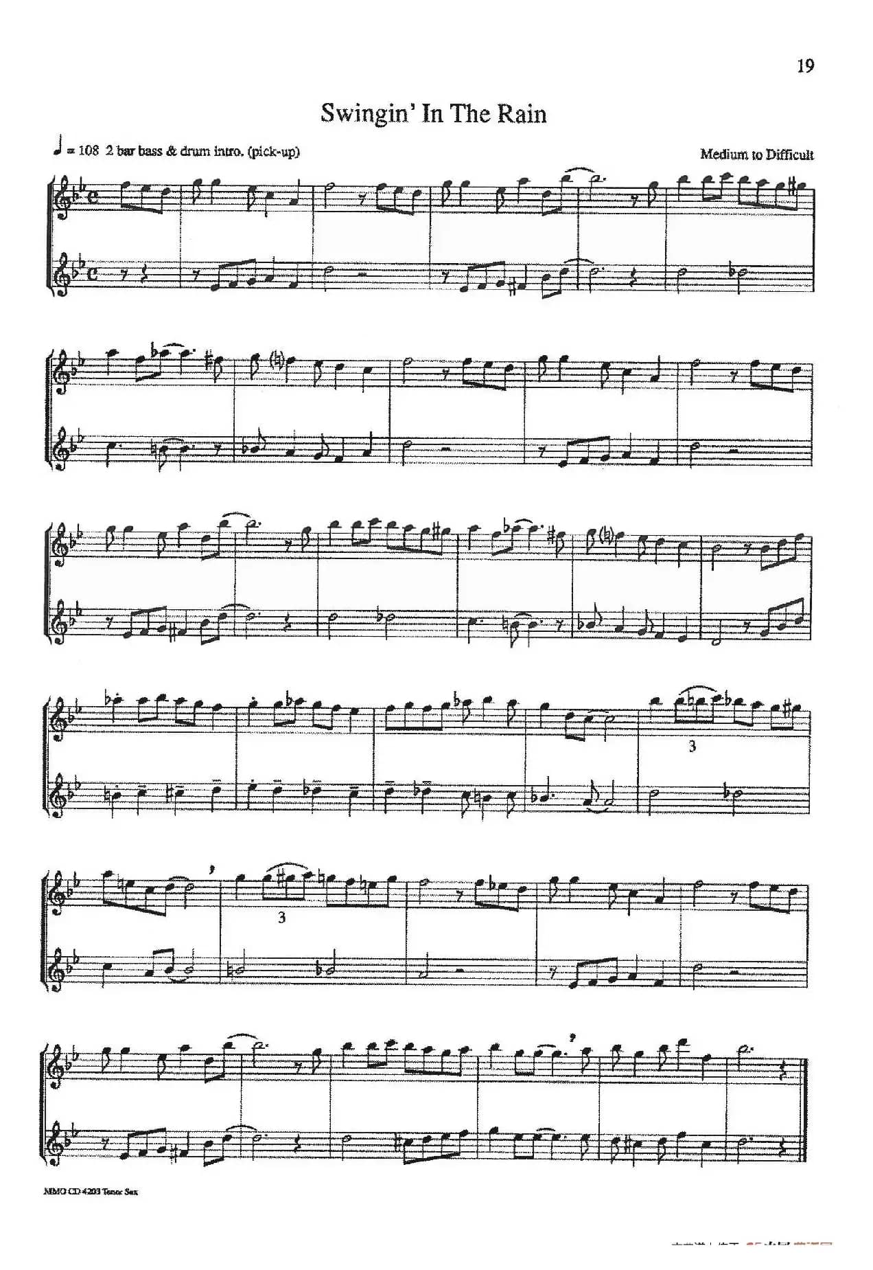 16首爵士二重奏：Swingin' In the Rain