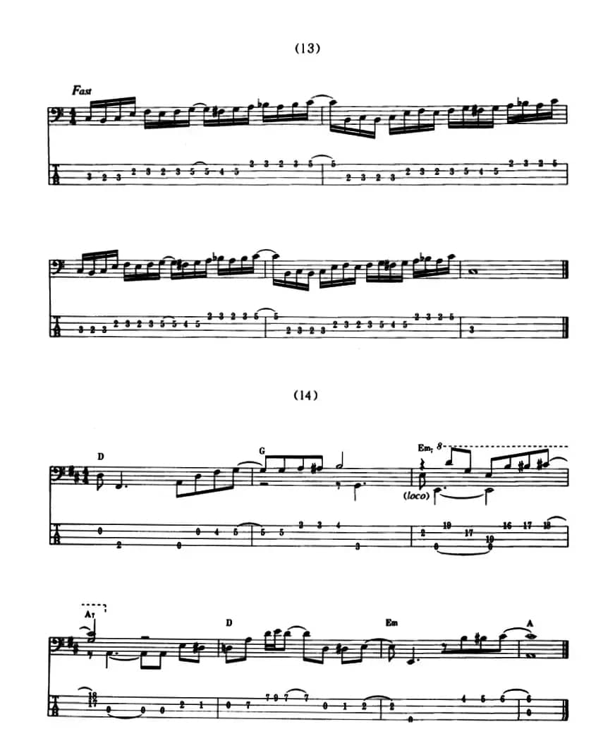 电贝司专业等级第五级(二、必弹曲目:练习曲)