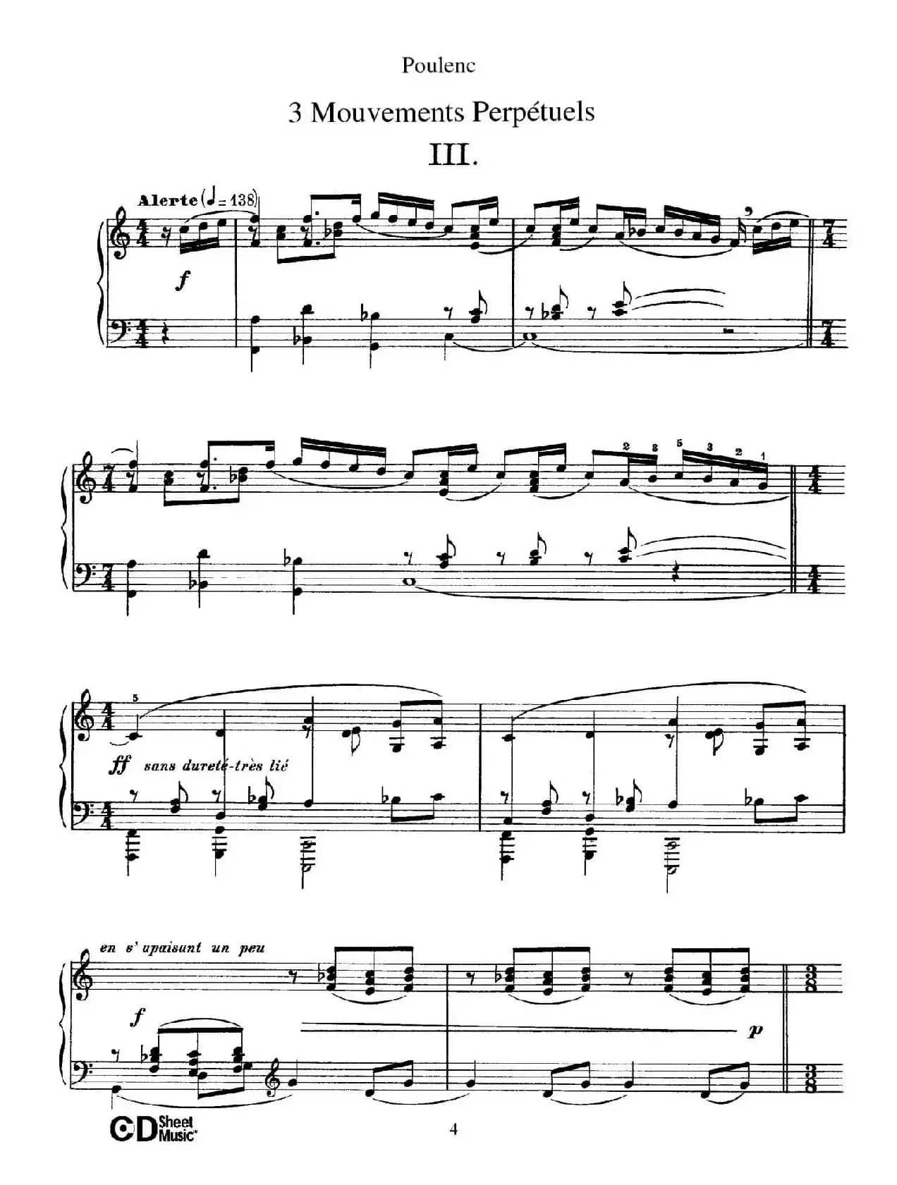 Trois Mouvements Perpetuel（3首无穷动·3）