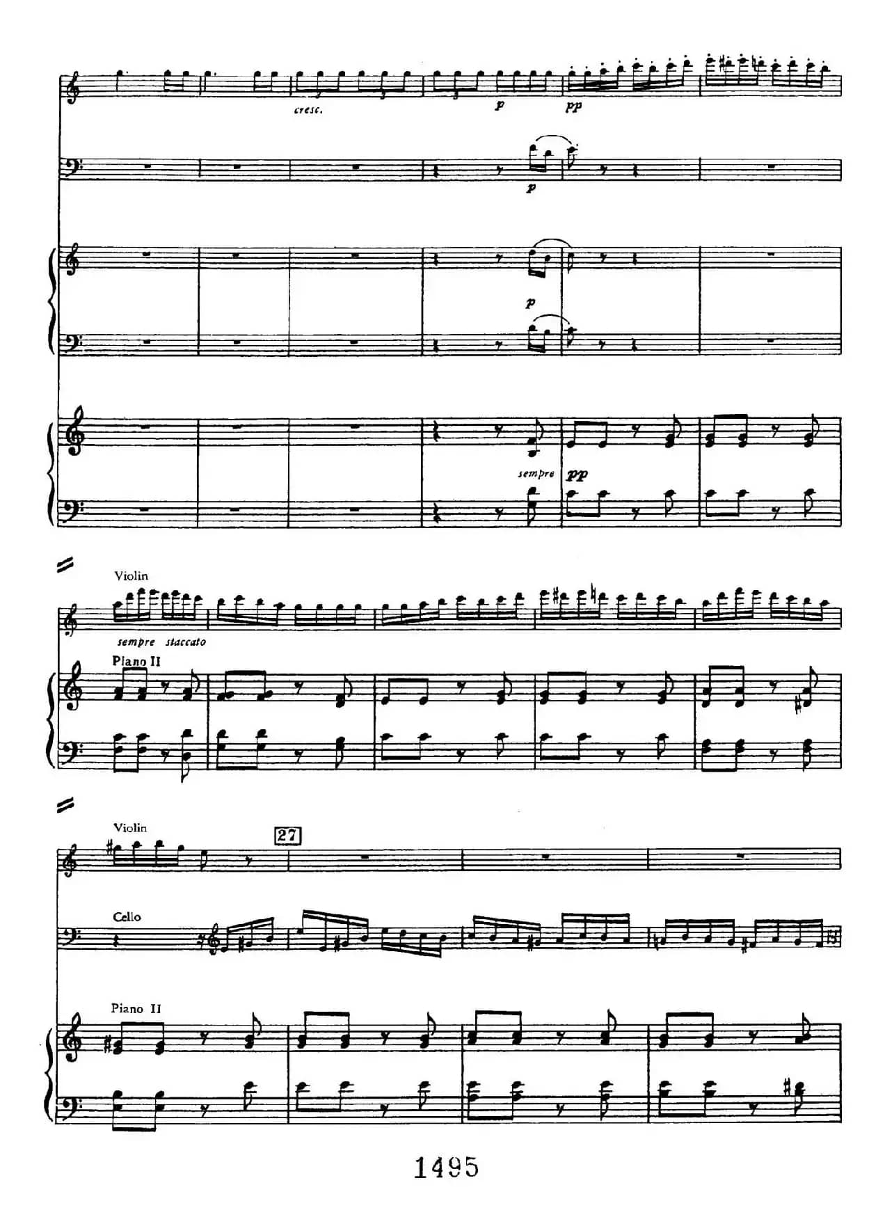 Triple Concerto in C Major Op.56(C大调三重协奏曲·双钢琴·Ⅲ)