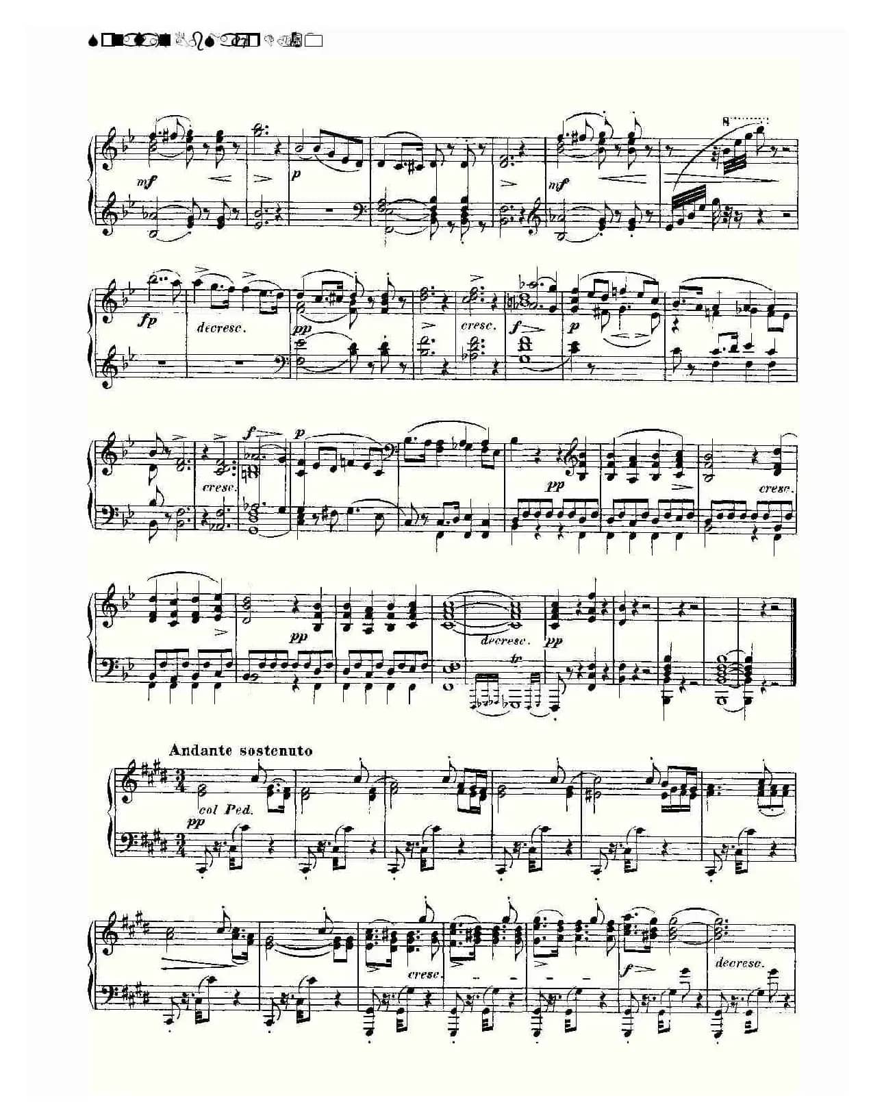 Sonata in Bb Major D.960（Bb大调奏鸣曲 D.960）