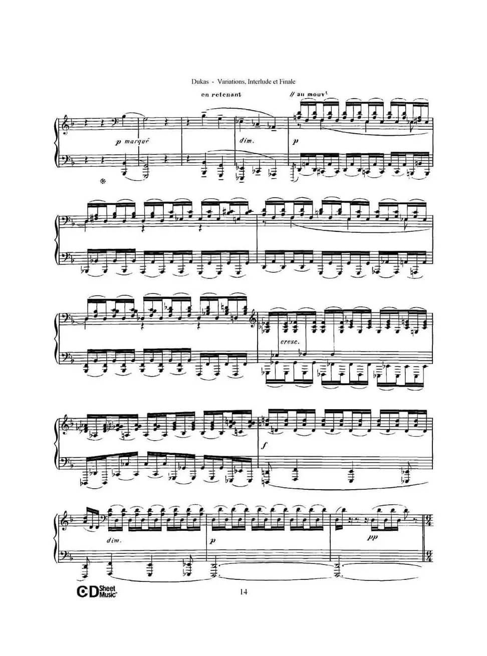 Variations, Interlude & Finale on theme de Rameau（拉摩主题变奏曲、间奏曲和终曲·第一部分）