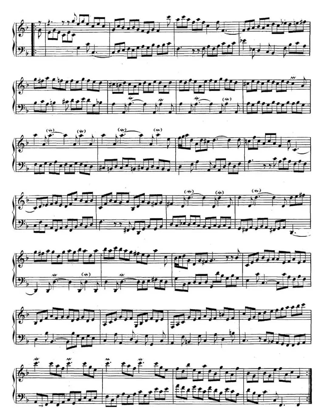 英国组曲No.4 巴赫 F大调 4th Suite BWV 809