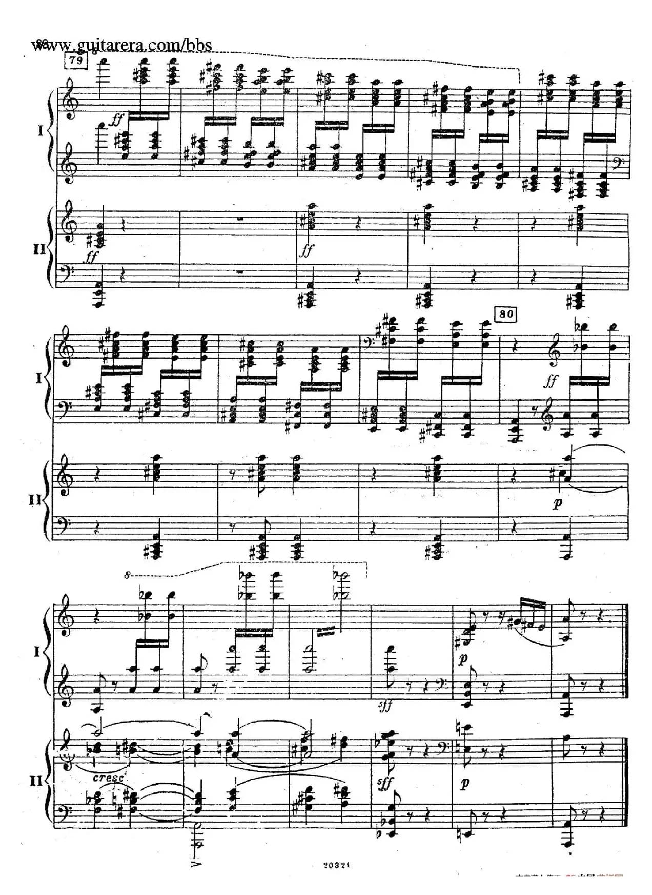 Rhapsody On A Theme Of Paganini Op.43（帕格尼尼主题狂想曲·双钢琴）（P61——87）