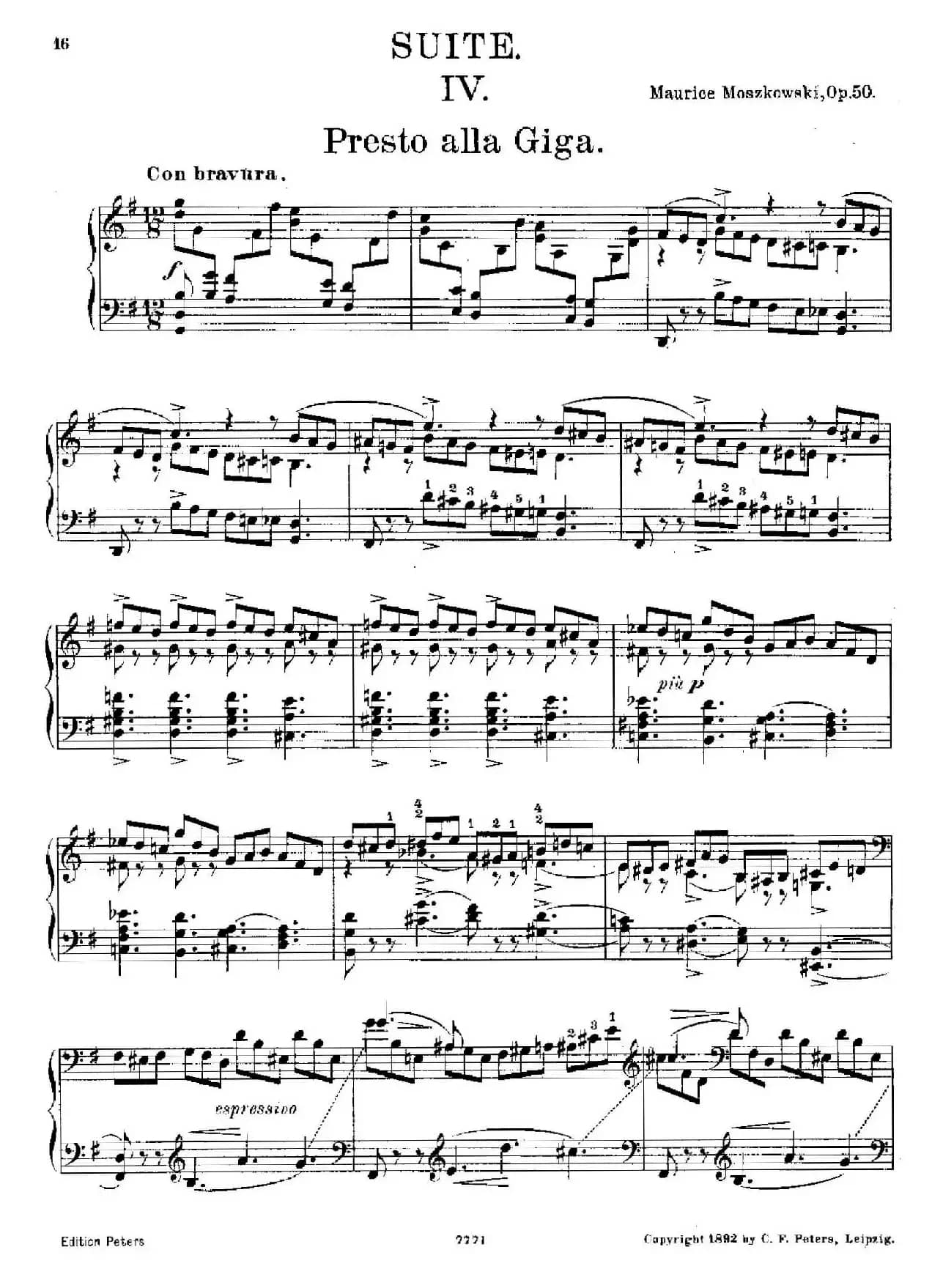 Suite in G Major Op.50（G大调组曲·Ⅳ）
