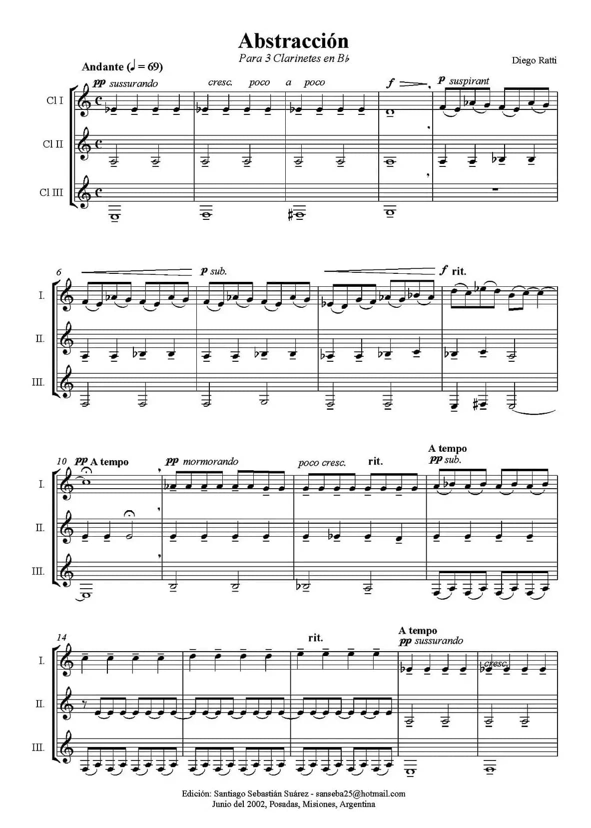 Abstraction（单簧管三重奏）