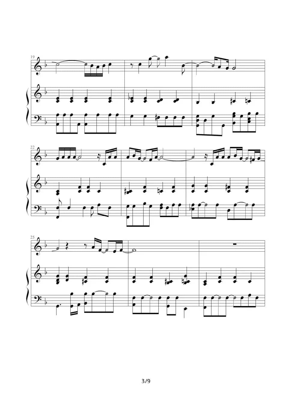 All by Myself（钢琴伴奏谱）