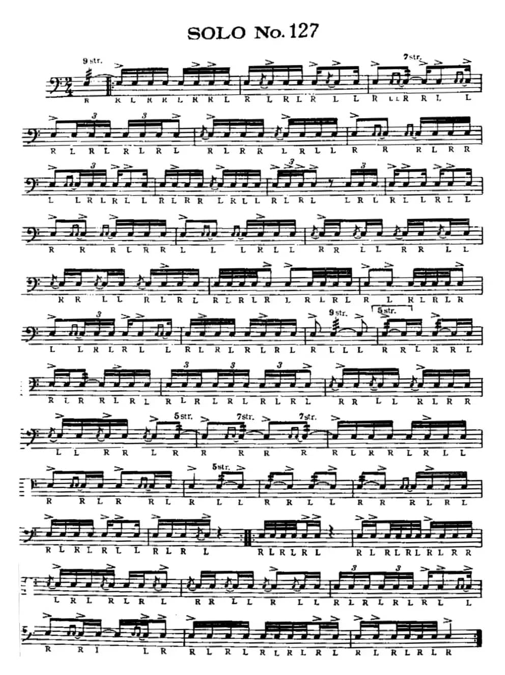 美国军鼓 SOLO No.126-130（爵士鼓谱）