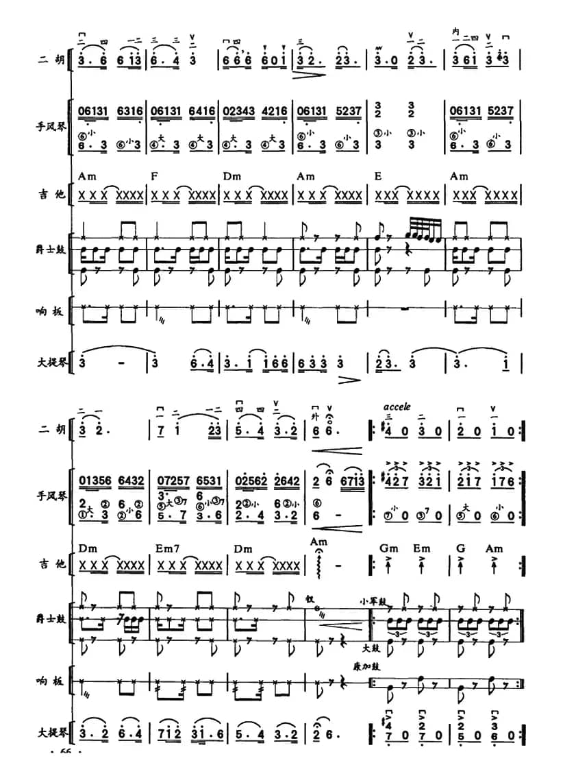 哈瓦那之夜・古巴（二胡、手风琴、吉他和弦击乐组合）