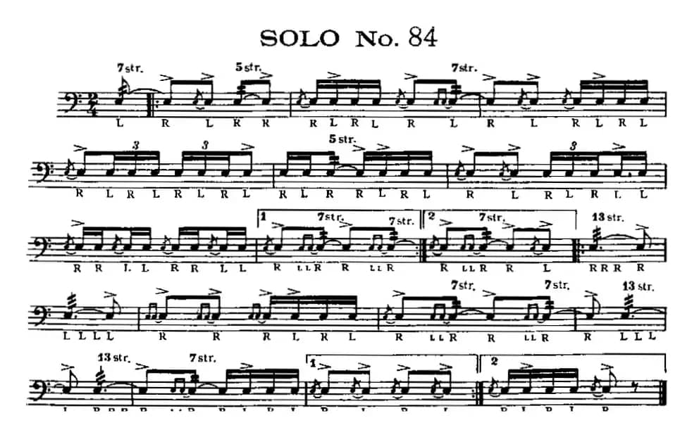 美国军鼓 SOLO No.81-85（爵士鼓谱）