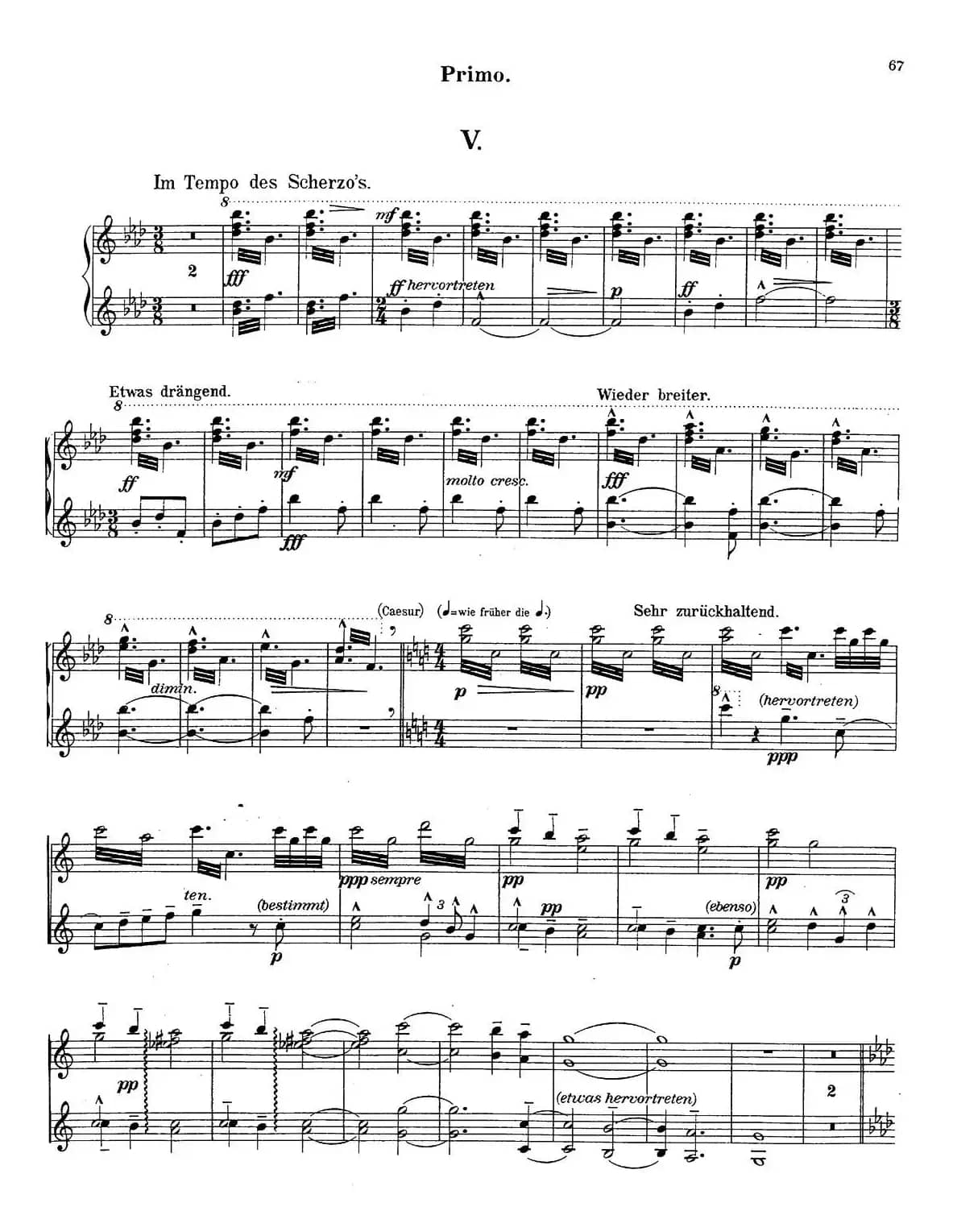 c小调第二交响曲“复活”（Ⅴ）（改编四手联弹版）