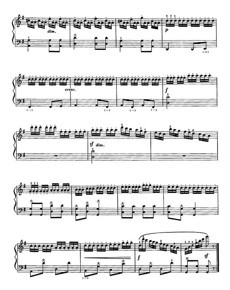 手风琴技术训练练习曲（5）