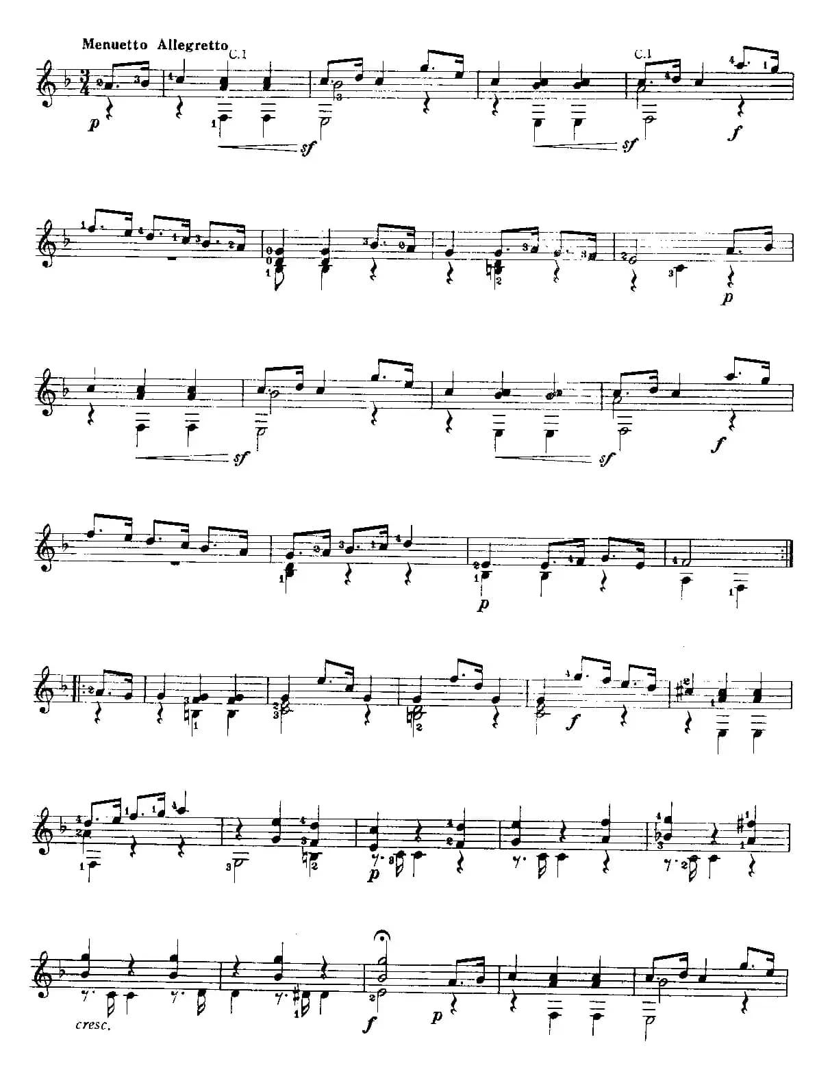 小奏鸣曲（古典吉他独奏）